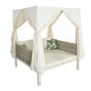 U_Style Outdoor Patio Sunbed with Curtains, High Comfort, Suitable for Multiple Scenarios