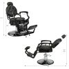 Professional Hydraulic Lift Salon Barber Chair, Hair Beauty Equipment, Modern Styling Salon chair - Black XH