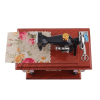 1pc Vintage Music Box; Home Desk Decoration; Retro Music Box; Sewing Machine Shape Music Box