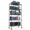 5 Tier Shelf Wire Shelving Unit, NSF Heavy Duty Wire Shelf Metal Large Storage Shelves Height Adjustable Utility for Garage Kitchen Office Commercial