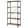 Antique Nutmeg and Black 4-shelf Bookcase