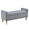 48'' Storage Ottoman Bench, Bench with Storage, for Entryway, Bedroom, Living Room