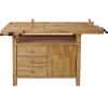 Wood Workbench - Wooden Workbench for Garage Workshop and Home