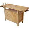 Wood Workbench - Wooden Workbench for Garage Workshop and Home