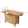 Wood Workbench - Wooden Workbench for Garage Workshop and Home