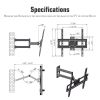 32-65" Single Pendulum Small Base TV Stand Tmxd-103 Bearing 35KG / VESE400*400 / Up And Down -10~ 10¬∞