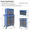 Tool Chest, 5-Drawer Rolling Tool Storage Cabinet with Detachable Top Tool Box, Liner, Universal Lockable Wheels, Adjustable Shelf, Locking Mechanism,