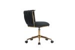 Office Desk Chair, Upholstered Home Office Desk Chairs with Adjustable Swivel Wheels, Ergonomic Office Chair for Living Room, Bedroom, Office, Vanity