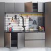 Nova Series Wood Wall Mounted Garage Cabinet in Metallic Gray