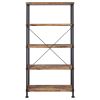 Antique Nutmeg and Black 4-shelf Bookcase