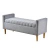 48'' Storage Ottoman Bench, Bench with Storage, for Entryway, Bedroom, Living Room