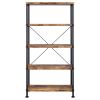 Antique Nutmeg and Black 4-shelf Bookcase