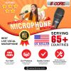 5 Core Microphone XLR Dynamic Mic Karaoke Singing Handheld Microfono Wired Professional Unidirectional 1/4 Plug In Cord Connection for Vocal DJ Music