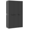 Outdoor Storage Cabinet Black 38.2"x14.6"x65" PP