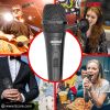 5 Core Microphone XLR Dynamic Mic Karaoke Singing Handheld Microfono Wired Professional Unidirectional 1/4 Plug In Cord Connection for Vocal DJ Music