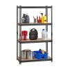 300 lb Capacity Riveted Steel Frame 60"H x 36"W x 18"D - Recycled - Black - Steel; Particleboard