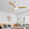 52 Inch Ceiling Fan Light With 6 Speed Remote Reversible Energy-saving DC Motor Remote Control for Bedroom