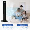 37.75" Tower Fan for Bedroom Cooling with Aroma Diffuser, 70¬∞ Oscillating, 12 Hour Timer, LED Sensor Panel, and Remote Control, Black