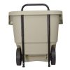 15 Gallon Resin Rolling Lawn and Utility Cart with Retractable Handle