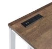 Writing Desk with Tyrese Built-in USB Port; Walnut & White Finish AL