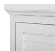 Glancy One Shutter Door Wooden Removable Corner Wall Cabinet, White