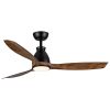 52 inch indoor black ceiling fan with LED light