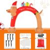 8 Feet Lighted Inflatable Christmas Dachshund Arch with Air Blower