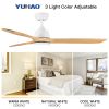 YUHAO 52 In.Intergrated LED Ceiling Fan Lighting with Remote Control