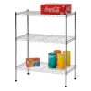 3-Tier 24"W x 14"D x 30"H Wire Shelving Unit;  Chrome