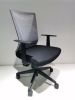 Cox Office Chair; Nylon Base Black; Fixed Armrest -Black / Smoke