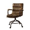 Harith Office Chair in Vintage Whiskey Top Grain Leather YJ