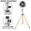 Simple Deluxe Tripod Pedestal Fan, 3 Speed Adjustment, Multiple Wide Angle Standing Fan, Suitable for Bedroom, Living Room and Office, Silver-10 Inch,