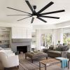 84 In. Indoor Modern Industrial Aluminum Blade Ceiling Fan With LED Light and Remote Control