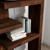 Bridgevine Home Sausalito 72 inch high 6-shelf Bookcase, No Assembly Required, Whiskey Finish