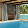 2 pcs W54*L84in Outdoor Patio Curtain/Gray