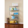 5 Tier Wire Shelf Unit;  Chrome;  1750 lb Capacity