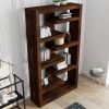 Bridgevine Home Sausalito 72 inch high 6-shelf Bookcase, No Assembly Required, Whiskey Finish