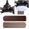 Low Profile 42 Inch Ceiling Fan 5 Blades Noiseless Reversible Dc Motor Remote Control With Led Light