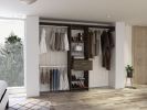 Calveston 1-Drawer 4-Shelf Closet System Dark Walnut