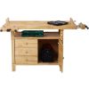 Wood Workbench - Wooden Workbench for Garage Workshop and Home