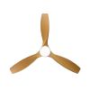 52 In.Intergrated LED Ceiling Fan with Antique Brown Wood Graiin Blade