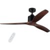 52 Antique Brown Ceiling Fan without Light with Remote Control