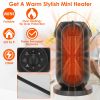 1200W Portable Electric Fan Heater PTC Ceramic Oscillation Heating Cool Fan Overheating Tip Over Protection 3S Heating Space For 322 Sq FT Home Office