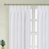 Newport Blackout Curtains for Bedroom, Linen Curtains for Living Room, Window Curtains, Room Darkening Curtains 96 Inches Long, Soft White