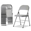 6pcs Elegant Foldable Iron & PVC Chairs for Convention & Exhibition Gray