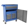 Tool Chest, 5-Drawer Rolling Tool Storage Cabinet with Detachable Top Tool Box, Liner, Universal Lockable Wheels, Adjustable Shelf, Locking Mechanism,