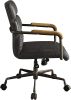 Harith Office Chair in Antique Slate Top Grain Leather YJ