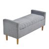 48'' Storage Ottoman Bench, Bench with Storage, for Entryway, Bedroom, Living Room