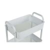 3 Tier Metal Utility Cart Arctic White, Easy Rolling, Indoor, Laundry, Adult and Child