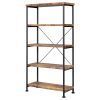 Antique Nutmeg and Black 4-shelf Bookcase